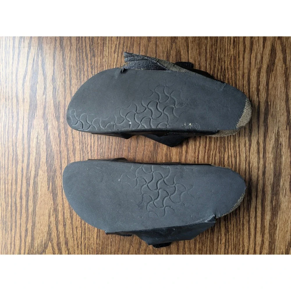 Birkenstock Arizona Black Birko-Flor Two Strap Buckle Sandals For Repair M8